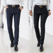 2 Color Cotton Men’s Pants Formal Mid Zipper Fly Men 2016 New Arrival Button Fly Full Length Straight Flat Men’s Clothing LYL911