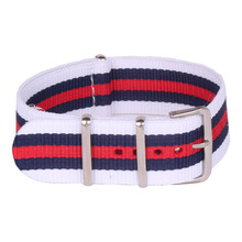 Al por menor blanco rojo multicolor otan deportes correas de reloj de 22 mm Nylon lienzo ver correas nueva 22 mm