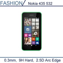 0.3mm Tempered Glass for Nokia Lumia 435/532  2.5D Arc Edge 9H Hard Ultra Thin Screen Protector with clean tools