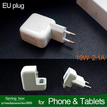 Original 10W 2.1A USB Wall Charger EU plug for HTC LG Apple iphone 4 5 iPad mini 2 3 4 AIR Samsung Tablet Charger free shipping