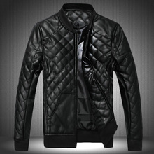 Free shipping winter PU leather jacket male plus size 5xl 6xl stand collar thickening outerwear short