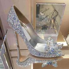 2016 Summer Women Shoes thin High Heels Sandals White Wedding glass shoes