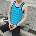 new arrival 2016 men jersey causal tank top men striped fitness men sleeveless men tank tops