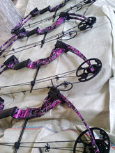 Purple Camo version bow and arrow archery set Hunting bow arrows set with excellent design compound