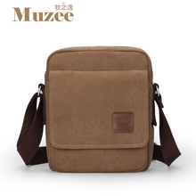Free shipping!high quality men messenger bag canvas cross body bag vintage bags for travel solid single shoulder bag muzee brand