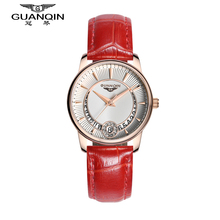 Origianl GUANQIN Top Brand Luxury Quartz Fashion Women Watches Waterproof Leather Strap Dress Lady Watch Relojes Mujer