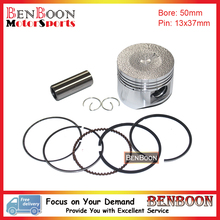 GY6 100CC 50mm PISTON KIT 4T 139QMA/QMB Chinese Scooter Parts ATV Parts Znen Baotian Peace Taotao Icebear Romet Free Shipping