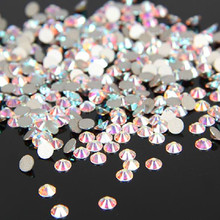1440PCS/Pack SS3-SS12 Crystal Clear AB Non Hotfix Flatback Rhinestones Nail Rhinestoens For Nails 3D Nail Art Decoration Gems