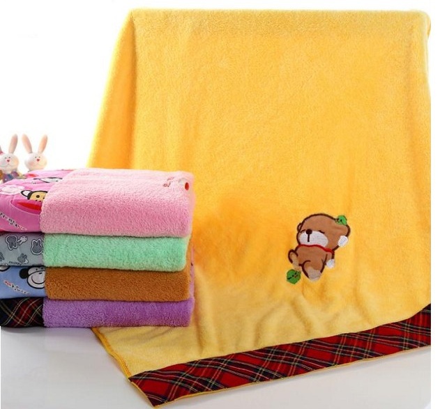 baby blanket super soft microfiber blankets cartoon coral fleece sheet bedspread 85 * 85cm pink purple green coffee 5 colors