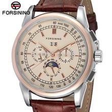 Fsg319m3t2 recién llegado hombres automáticos vestido reloj de pulsera con la luna enteros venta de la promoción precio envío gratis con caja de regalo