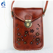 2015 Embossing pu leather bags for women flowers women messenger bag shell brand bag bolsa feminina cross body bag diamond mini
