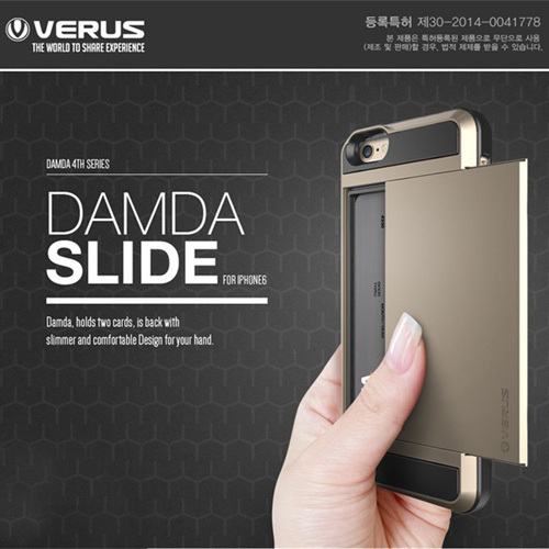 30pcs 6/6S 4.7Inch VERUS V4 TPU + PC 2-in-1 Card Slider Case Card Storage protect case for iphone 6 6G 4.7'' luxury back case