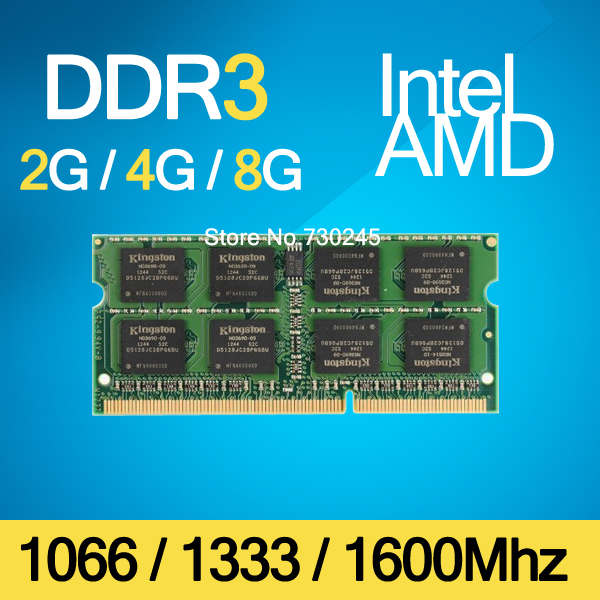 Ddr3 1066  / 1333  / 1600  2  / 4  / 8  204-pin   sodimm   memoria     