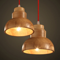Nordic Vintage Creative Solid Wood Pendant Lamp Restaurant Cafe Bar Counter Decorative Pendant Light Free Shipping