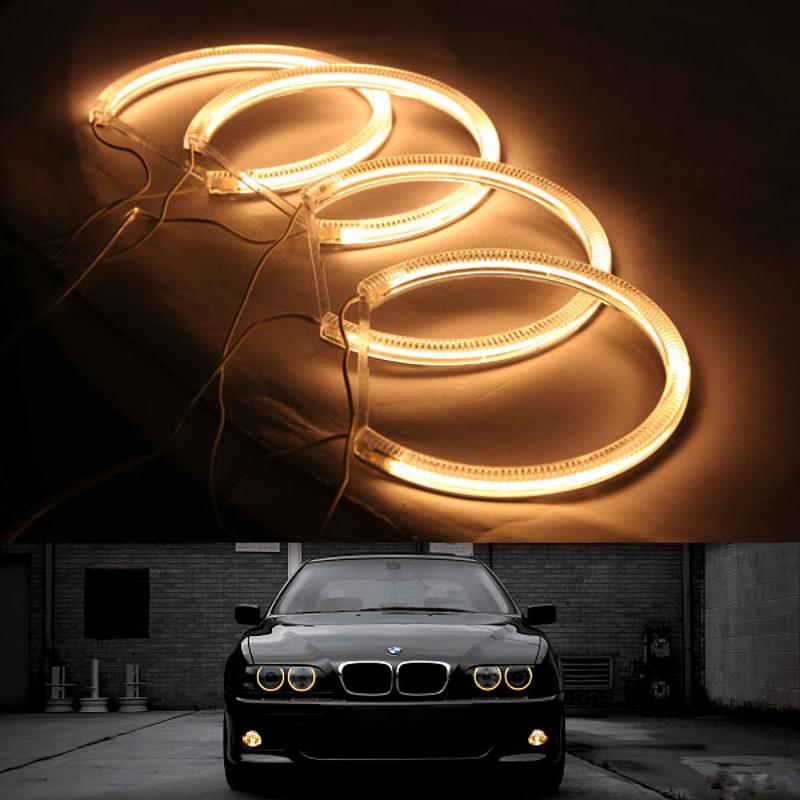 4 CARCHET CCFL Angel Eye Amber Light Lamp Rings 4W for BMW E46 E39 E36