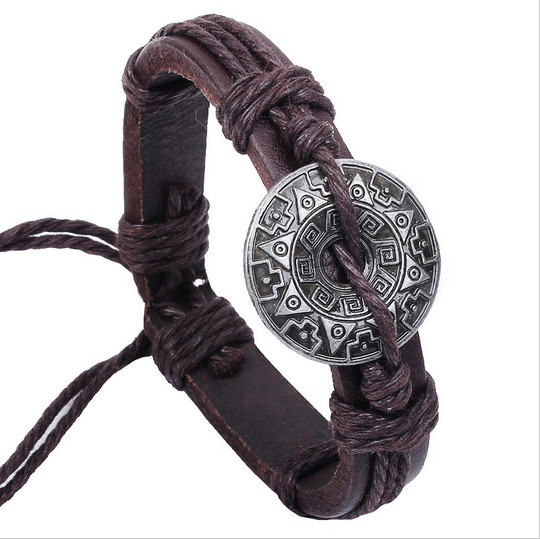 Fine Jewelry Vintage men genuine leather rope Bracelets Female male leather cord Bracelets male Jewelry accessories