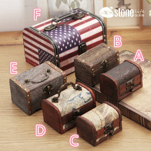 General Idea of European Style Creative Retro Box Jewelry Storage BoxMade of Old Wooden Box Gift for Friends Wood Craft