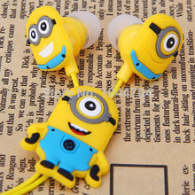 Promotion! Cartoon Anime headphone Despicable Me Minions fone de ouvido Cute Earphone music In-Ear headphones for girl & kids #8