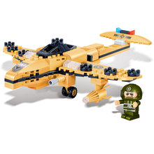 Kids Toys Building Blocks helicopter Model Building toy small particles 150 pcs blocks military aircraft fighter
