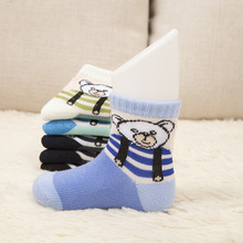 Hot Sales new design promotion 1-3 years old baby socks deodorization antibacterial warm baby cartoon lovely socks