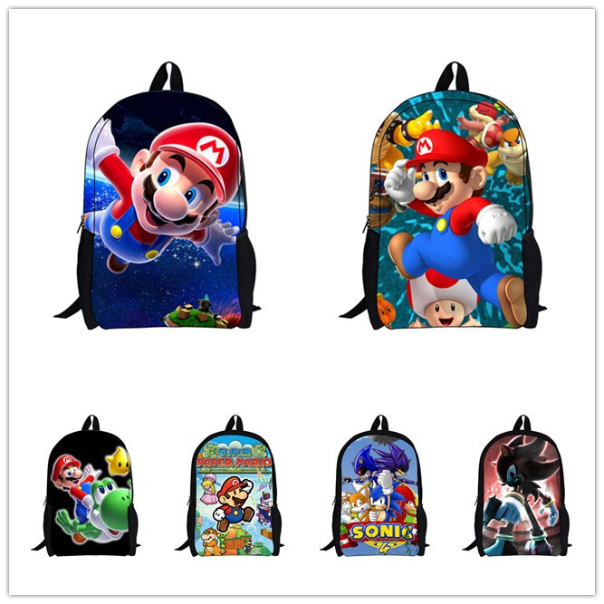 2015 Hot Sale Children s 3D Cartoon Backpack Cool Outdoor Super Mario School Backpack for Kids