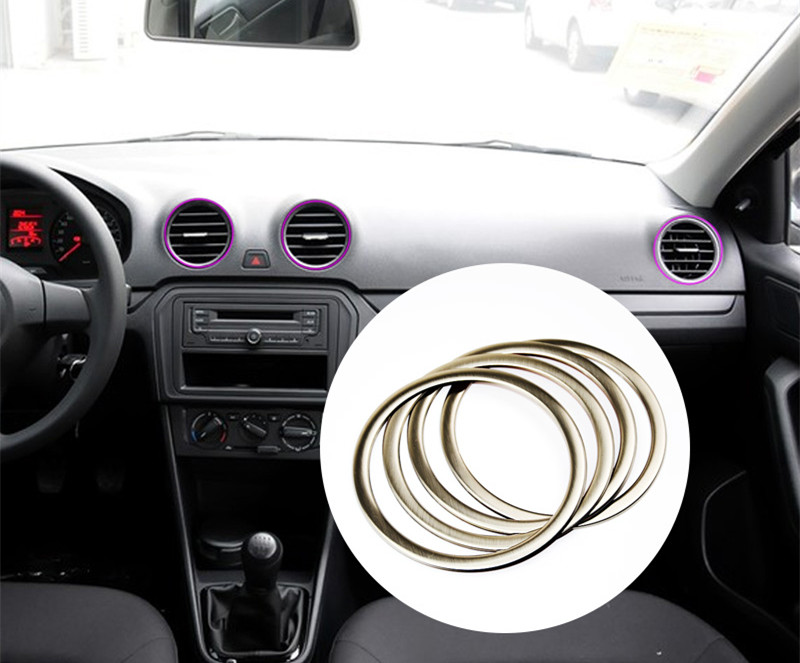 For Volkswagen vw New Jetta trim stainless steel trim air conditioning outlet decoration circle light trim