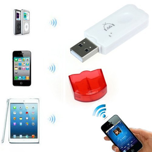 USB Wireless Bluetooth Stereo Audio Music Receiver Adapter For iPhone Smartphone Device