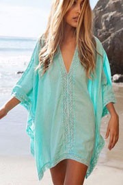 blue cotton cover up261