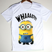 Fashion Tees Minion Whaaaa?!?! Despicable Me 2 T Shirts Men Tops Man Camisetas Casual Fitness Tshirts Male Clothing Short Sleeve