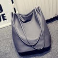 2016 Designer Women Leather Handbags Black Bucket Shoulder Bags Ladies Cross Body Bags Large Capacity Ladies