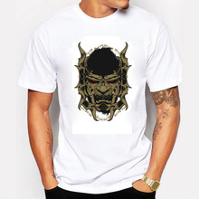 Game Throne Fashion 2016 Summer Men T Shirt Cotton samurai mask Print Casual T-shirt for Men O-neck