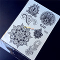Non Toxic 1PC Larger Body Art Women Henna Arm Tattoo HBJ040 Indian Sun Flower Mehndi Design
