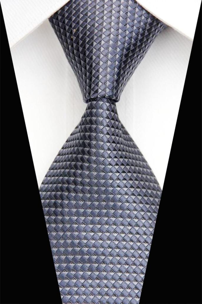 NT0437 Gray Checks Plaids Ties 2014 New Arrival Gentlemen Neckties Jacquard Woven Classic Silk Polyester Man