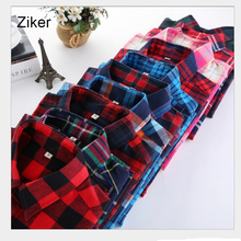 Ziker M 5XL Autumn Winter Plaid Shirt Female College style women s Blouses Long Sleeve Flannel