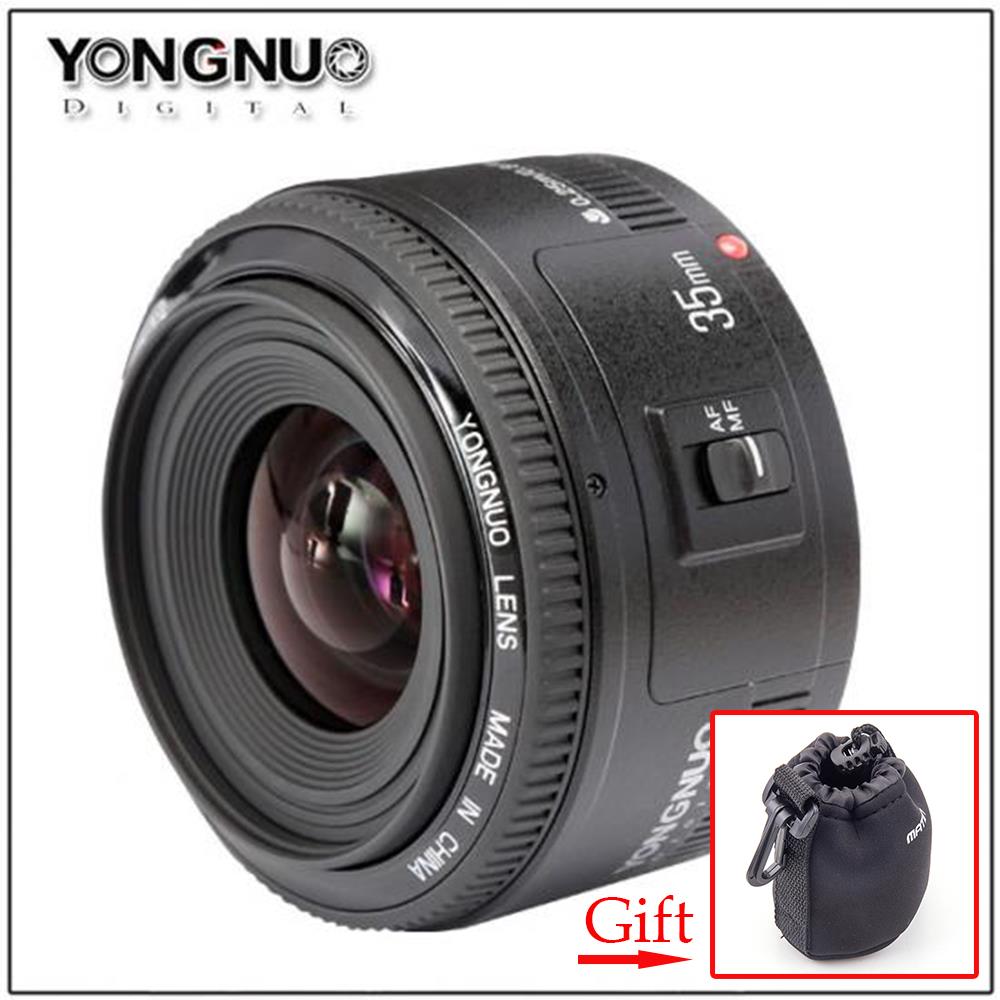 Yongnuo 35mm lens YN35mm F2 lens Wide-angle Large Aperture Fixed Auto Focus Lens Suit For canon EF Mount E OS Cameras Gift x1