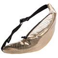 Zohra 2016 New Fashion running belt Gold Alligator PU Waist Packs fanny pack tactical pouch women