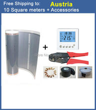 Free shipping to Austria,10 Sqare meter under-floor Heating film with accessories, Max temperature 73 degree