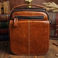 Vintage Oil wax Genuine Leather Men bag messenger Business Men s Handbag Bags Casual small shoulder