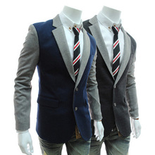 2015 Rushed Hot Sale Regular Polyester Cotton Single Breasted Broadcloth Full Jacket Men Blazer Men Blazer