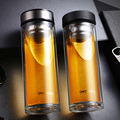 500ML Creative Water Bottle With Tea Infuser glass Water Bottle stainless steel strainer bottles office Tea