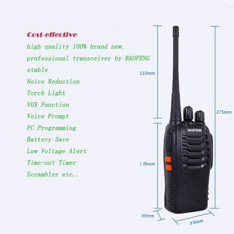 Baofeng BF-888S Portable Handheld Walkie Talkie Two Way Radio Uhf Pmr Radio For Transceiver Comunicador Ptt Baofeng Walk Talk