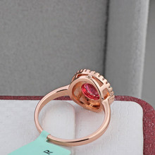 Viennois summer jewelry rose gold filled rings circle Austrain crystal round rings for women bague femme
