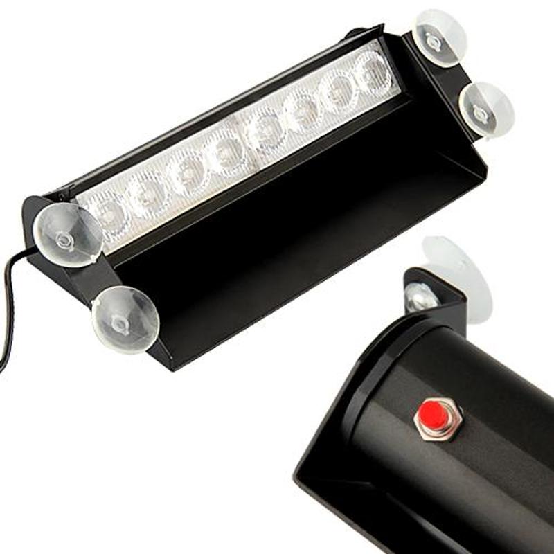 CARCHET Car Emergency White Yellow 8 LED Flashing Flash Light