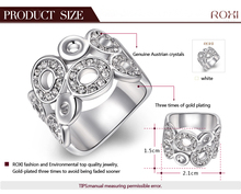 ROXI Christmas Gift Classic Luxury Rings Top Quality Genuine SWR crystal romantic hand made fashion jewelry