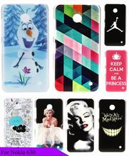 New Arrival Cute Cartoon Snowman White Sides Beauty Painting Style Hard Plastic Phone Case Cover for Nokia Lumia 630 635