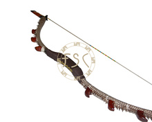 35lbs archery horse traditional recurve bow adult hunter hunting shooting bow and arrow snakeskin leather fiberglass