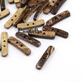 Coconut Buttons 2 Hole Rectangle CoconutBrown 28x6x5mm Hole 2mm