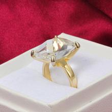 Big CZ Diamond Jewelry 18K Gold Plated Finger Ring Bijouterie Women Wedding The Ring Bague JKR283