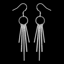 2016 Free Shipping New Beautiful Fashion Jewelry Earring The Five Column Plating Silver Dangler Earrings Drop Shipping MK294
