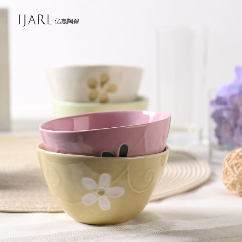 Ijarl Ka billion high-grade ceramic tableware bowl bowl bowl of Japanese Korean Steamed Rice single loaded Yayun